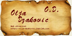 Olja Džaković vizit kartica